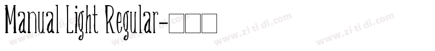 Manual Light Regular字体转换